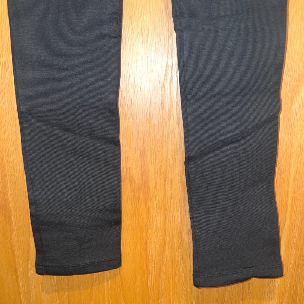 prAna Leggings Women XS Black Textured Ribbed High Rise Split Hem Pants NWT - Picture 4 of 8